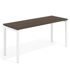 Mesa de escritorio pequeña Kube fondo 60cm estructura blanca