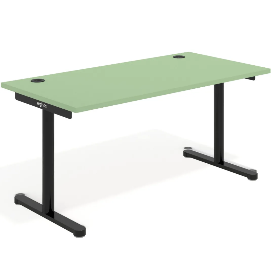 Mesa de Escritorio Tdesk, fondo 80cm, estructura negra, sobre recto