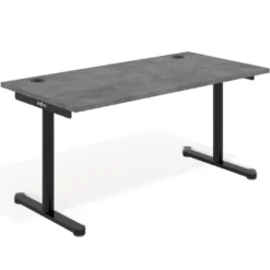 Mesa de Escritorio Tdesk, fondo 80cm, estructura negra, sobre recto