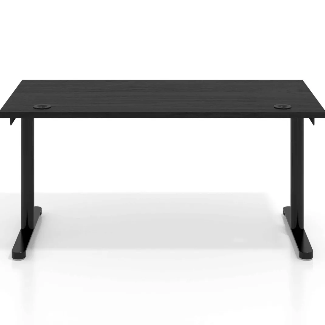 Mesa de Escritorio Tdesk, fondo 80cm, estructura negra, sobre recto