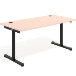 Mesa de Escritorio Tdesk, fondo 80cm, estructura negra, sobre recto