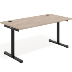 Mesa de Escritorio Tdesk, fondo 80cm, estructura negra, sobre recto