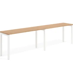 Mesa de formación progresiva doble Kube, fondo 50cm, estructura blanco