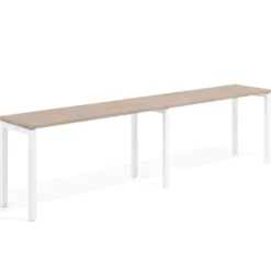 Mesa de formación progresiva doble Kube, fondo 50cm, estructura blanco