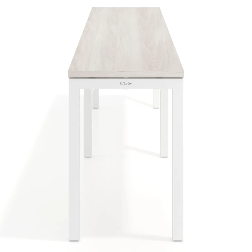 Mesa de formación progresiva doble Kube, fondo 50cm, estructura blanco