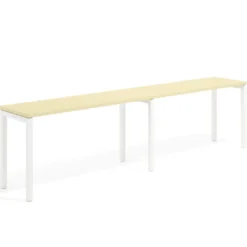 Mesa de formación progresiva doble Kube, fondo 50cm, estructura blanco