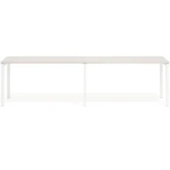Mesa de formación progresiva doble Kube, fondo 50cm, estructura blanco