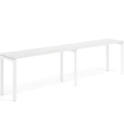Mesa de formación progresiva doble Kube, fondo 50cm, estructura blanco
