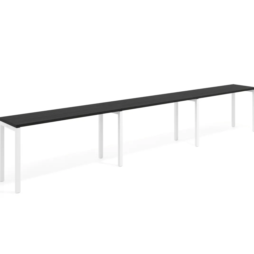 Mesa de formación progresiva triple Kube, fondo 50cm, estructura blanco
