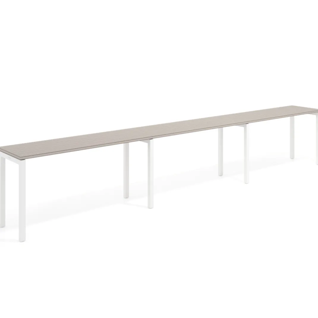 Mesa de formación progresiva triple Kube, fondo 50cm, estructura blanco