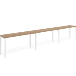 Mesa de formación progresiva triple Kube, fondo 50cm, estructura blanco