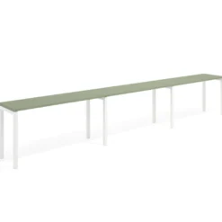 Mesa de formación progresiva triple Kube, fondo 50cm, estructura blanco