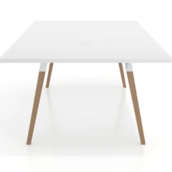 Mesa de juntas rectangular Arki con encimera continua fondo 126 cm