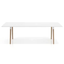 Mesa de juntas rectangular Arki con encimera continua fondo 126 cm