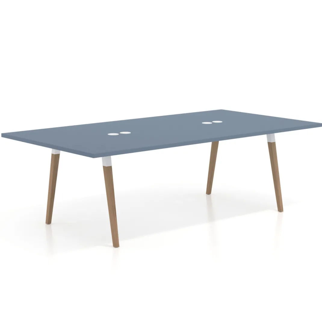 Mesa de juntas rectangular Arki con encimera continua fondo 126 cm