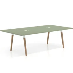Mesa de juntas rectangular Arki con encimera continua fondo 126 cm