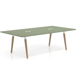 Mesa de juntas rectangular Arki con encimera continua fondo 126 cm