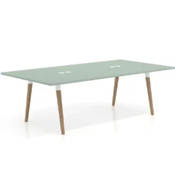 Mesa de juntas rectangular Arki con encimera continua fondo 126 cm