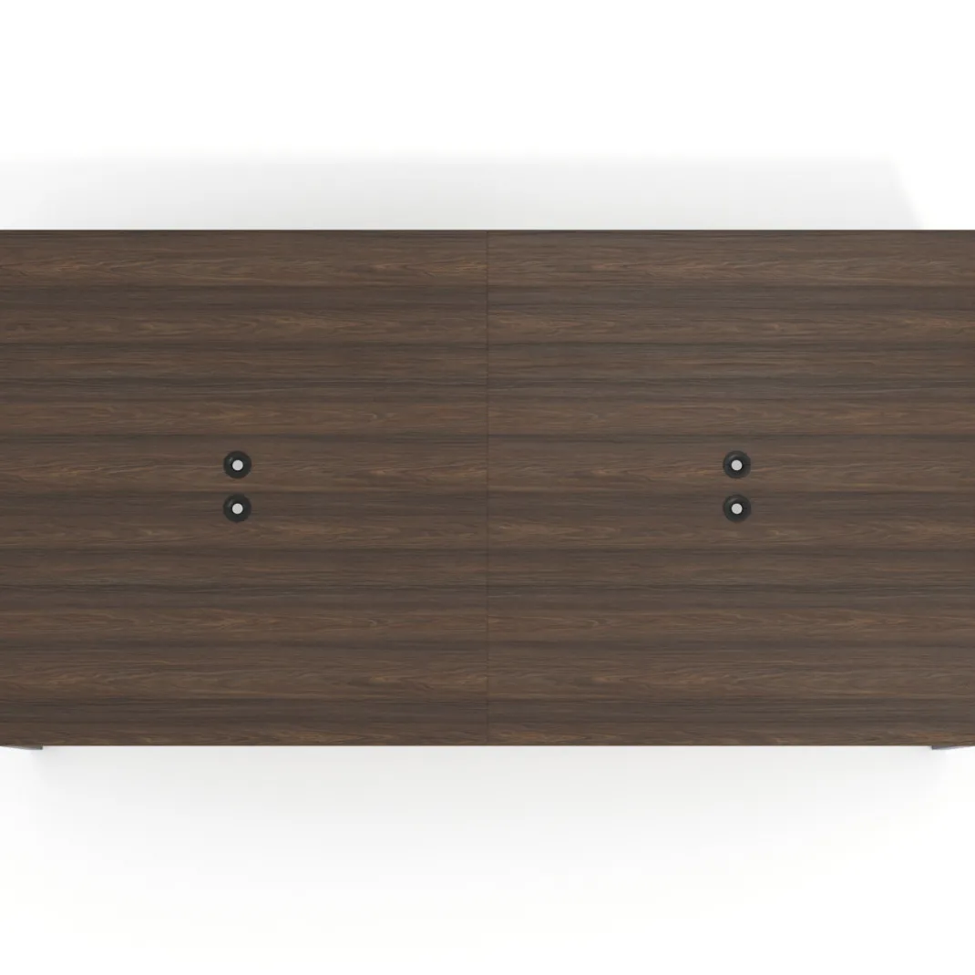 Mesa de juntas rectangular doble fondo 166 cm, estructura negra