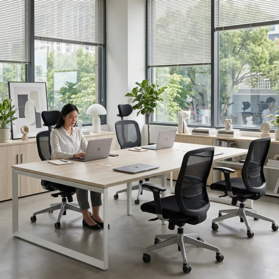 Mesa de juntas rectangular doble fondo 166 cm, estructura blanca