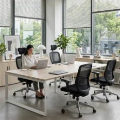 Mesa de juntas rectangular doble fondo 166 cm, estructura blanca