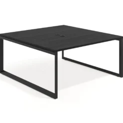Mesa de juntas rectangular fondo 166 cm, estructura negra