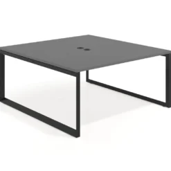 Mesa de juntas rectangular fondo 166 cm, estructura negra