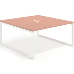 Mesa de juntas rectangular fondo 166 cm, estructura blanca