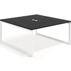 Mesa de juntas rectangular fondo 166 cm, estructura blanca
