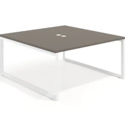 Mesa de juntas rectangular fondo 166 cm, estructura blanca