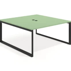 Mesa de juntas rectangular fondo 166 cm, estructura negra