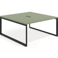 Mesa de juntas rectangular fondo 166 cm, estructura negra