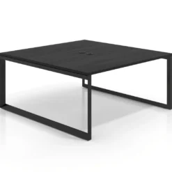Mesa de juntas rectangular fondo 166 cm, estructura negra