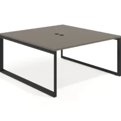 Mesa de juntas rectangular fondo 166 cm, estructura negra