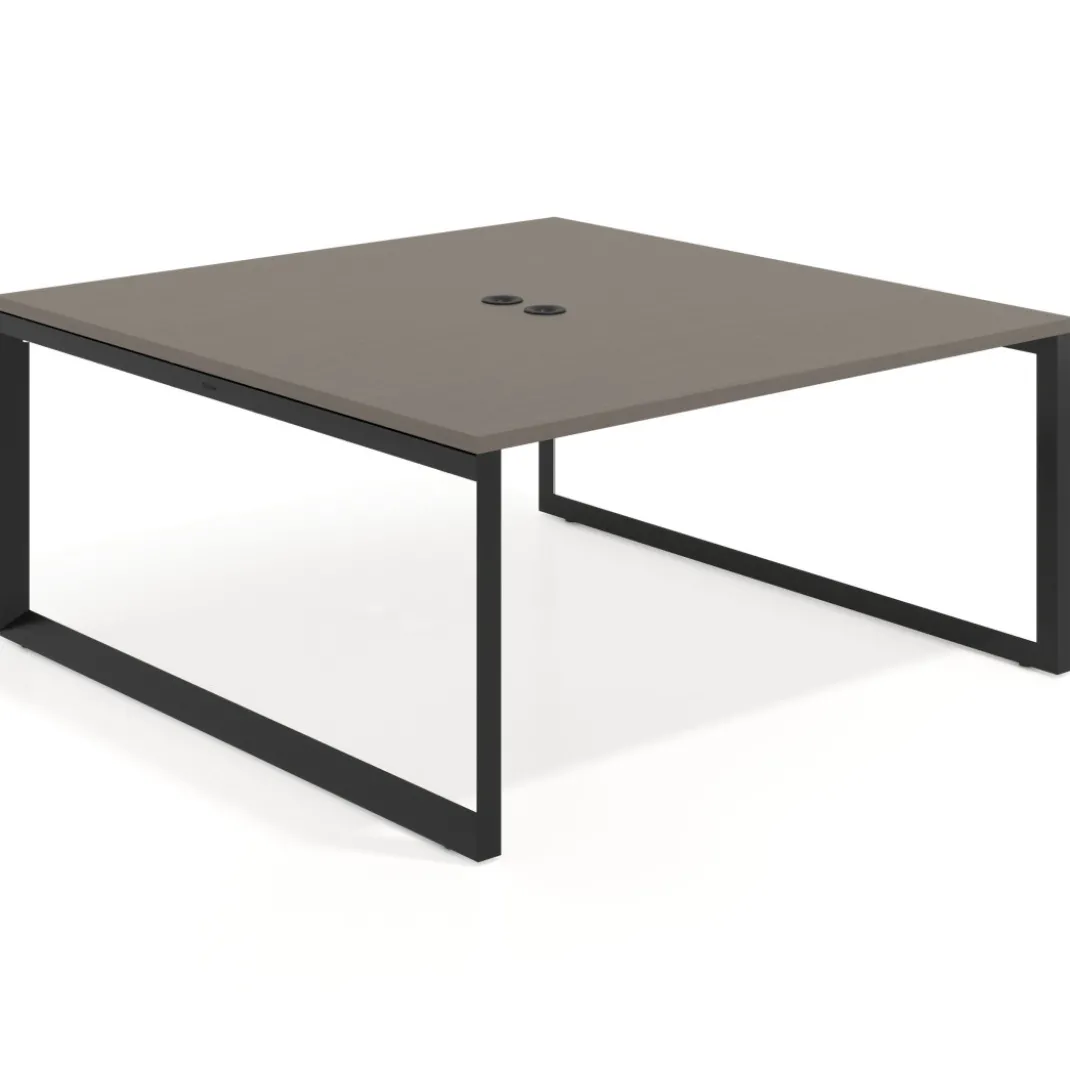 Mesa de juntas rectangular fondo 166 cm, estructura negra