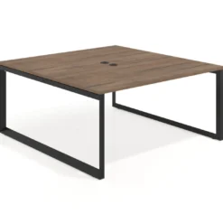 Mesa de juntas rectangular fondo 166 cm, estructura negra