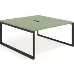 Mesa de juntas rectangular fondo 166 cm, estructura negra