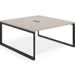 Mesa de juntas rectangular fondo 166 cm, estructura negra