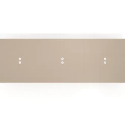 Mesa de juntas rectangular triple fondo 166 cm, estructura blanca