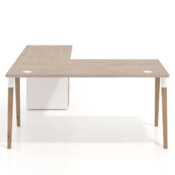 Mesa de oficina con cajones Arki, frontales de melamina