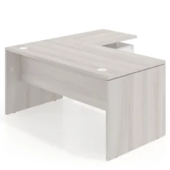 Mesa de Oficina con cajones Work Plus fondo 80, ala corta, frontales de metal diseño monocolor