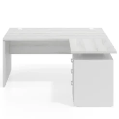 Mesa de Oficina con cajones Work Plus, ala corta, fondo 80, frontales melamina diseño monocolor