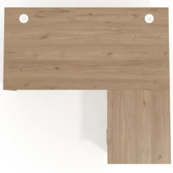 Mesa de Oficina con cajones Work Plus, ala corta, fondo 80, frontales melamina estructura naturale