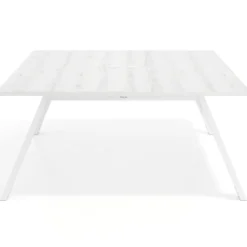 Mesa de oficina doble UvePro fondo 166, cantos rectos, estructura blanca