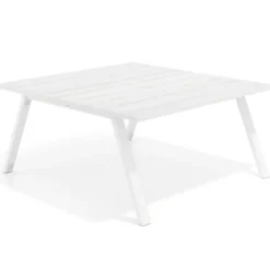 Mesa de oficina doble UvePro fondo 166, cantos rectos, estructura blanca