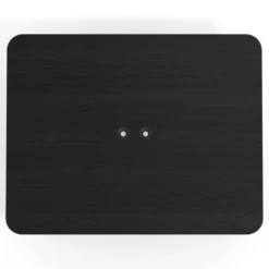 Mesa de oficina doble UvePro fondo 126, cantos redondeados, estructura negra/madera