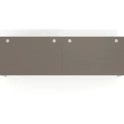 Mesa de oficina en continuidad progresiva doble Kube, fondo 100cm, estructura aluminio