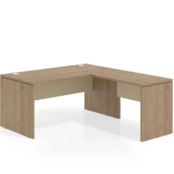 Mesa de Oficina en L Work Plus fondo 80 estructura naturale
