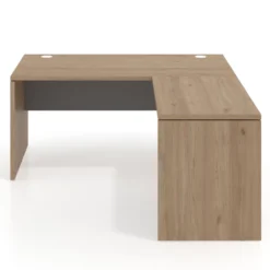 Mesa de Oficina en L Work Plus fondo 80 estructura naturale