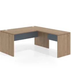 Mesa de Oficina en L Work Plus fondo 80 estructura naturale